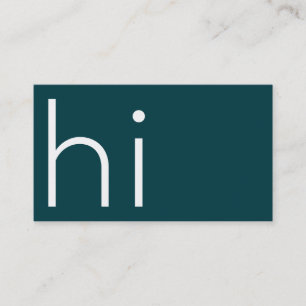 Modernes minimalistisches HI - mein Name ist Desig Visitenkarte