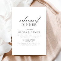 Modernes Minimalistisches Hochzeitsessen Probe