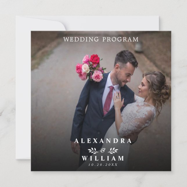 Modernes Minimalistisches Hochzeitsfest-Foto (Vorderseite)