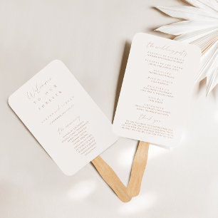 Modernes Minimalistisches Hochzeitsprogramm für El Fächer