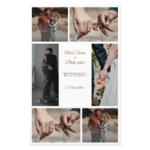 Modernes, minimalistisches Hochzeitsprogramm für F