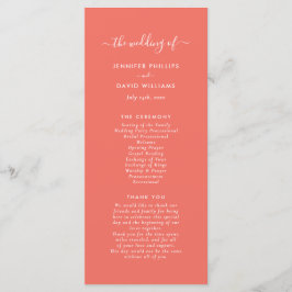 Modernes Minimalistisches Hochzeitsprogramm für Ko Programm