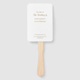 Modernes Minimalistisches Hochzeitsprogramm Handfa Fächer