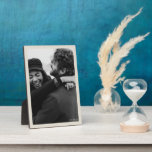 Modernes Minimalistisches Hochzeitssemble Foto und Fotoplatte<br><div class="desc">Modernes Minimalistisches Hochzeitssemble Foto und Datum Elegante Plaque</div>