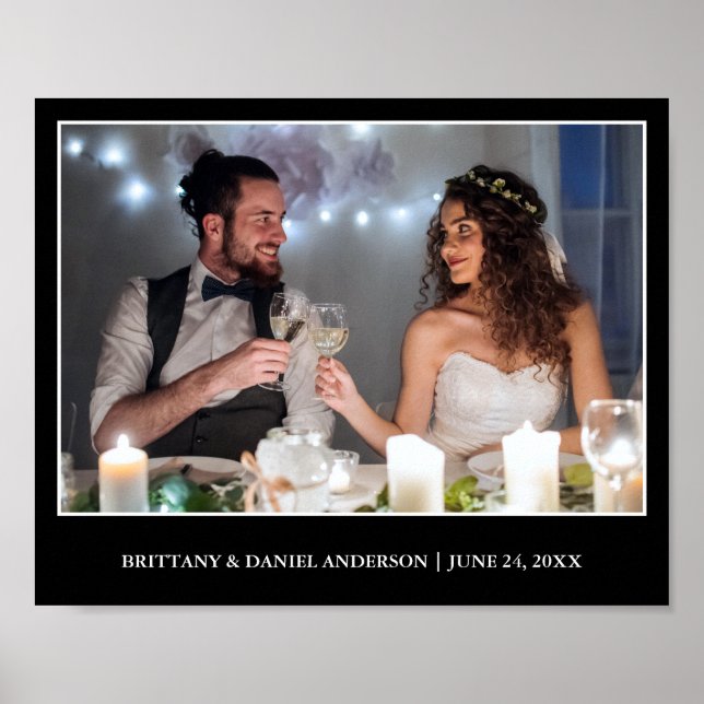 Modernes Minimalistisches Hochzeitsstil-Foto - Aus Poster (Vorne)