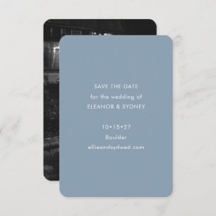 Modernes Minimalistisches Hochzeitsstil-Foto Dusty Save The Date