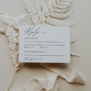Modernes Minimalistisches Hochzeitsszenario Postkarte