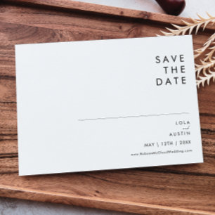 Modernes Minimalistisches Horizontal Save the Date
