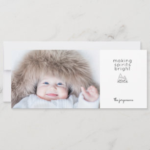 Modernes Minimalistisches Hygge Holiday Foto Feiertagskarte