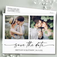 Modernes Minimalistisches Ink-Script Save the Date