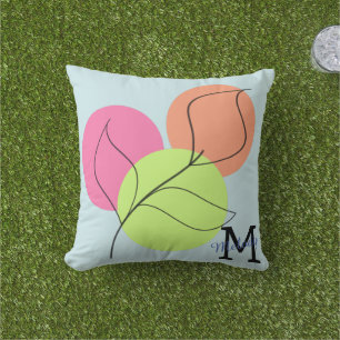 Modernes Minimalistisches Leaf Line Art Pasta mach Kissen