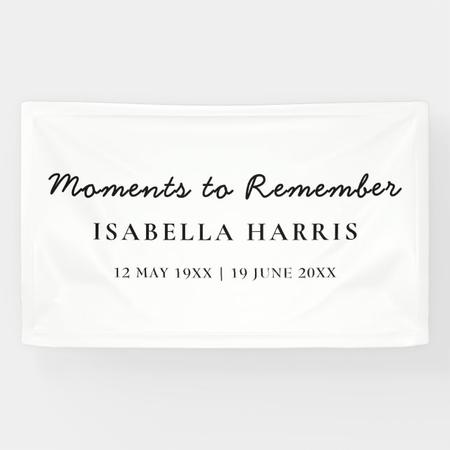 Modernes minimalistisches Lebensfeier-Banner Banner (Horizontal)