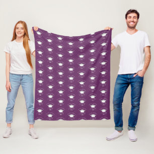 Modernes, minimalistisches lila Abschluss Fleecedecke