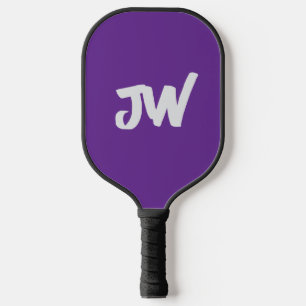 MODERNES MINIMALISTISCHES LILA MONOGRAMM PICKLEBALL SCHLÄGER