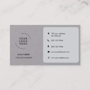 Modernes minimalistisches Logo Benutzerdefiniert Visitenkarte