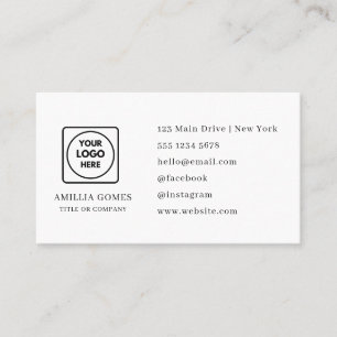 Modernes Minimalistisches Logo Benutzerdefiniert Visitenkarte