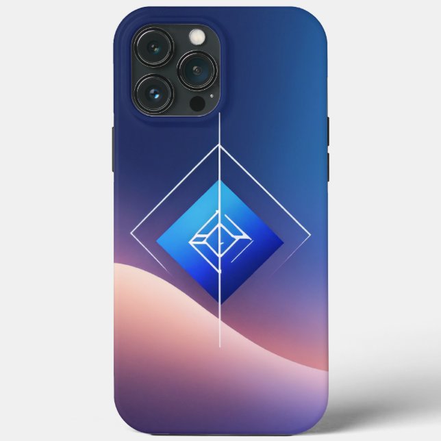 Modernes Minimalistisches Logo - Blaue Farbe Case-Mate iPhone Hülle (Rückseite)