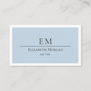Modernes minimalistisches Logo Hellblau Grau Einfa Visitenkarte