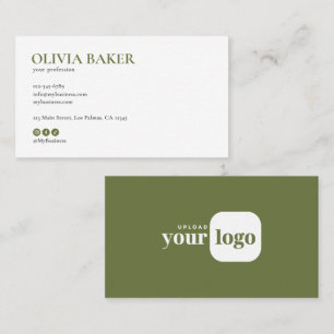 Modernes minimalistisches Logo und Social-Media-Sy Visitenkarte