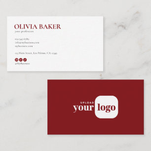 Modernes minimalistisches Logo und Social-Media-Sy Visitenkarte