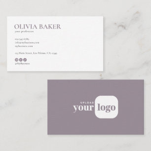 Modernes minimalistisches Logo und Social-Media-Sy Visitenkarte