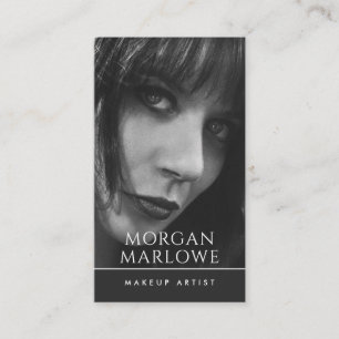 Modernes Minimalistisches Makeup Artist Foto Visitenkarte