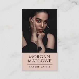 Modernes Minimalistisches Makeup Artist Foto Visitenkarte