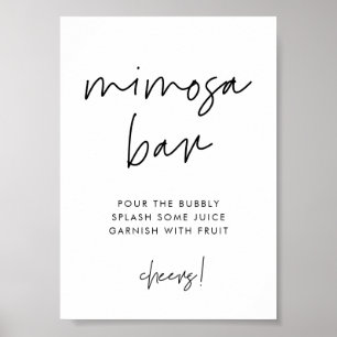 Modernes Minimalistisches Mimosa-Bar Poster