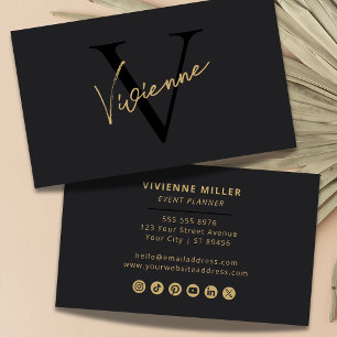 Modernes Minimalistisches Monogramm Berufliches Ma Visitenkarte