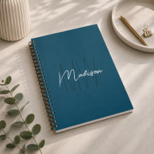 Modernes minimalistisches Monogramm Blau