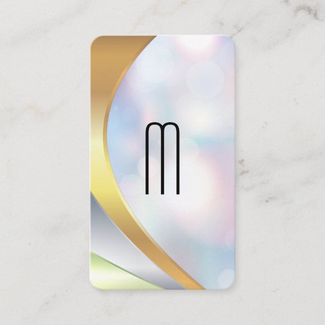 Modernes minimalistisches Monogramm | Boke Visitenkarte (Vorderseite)