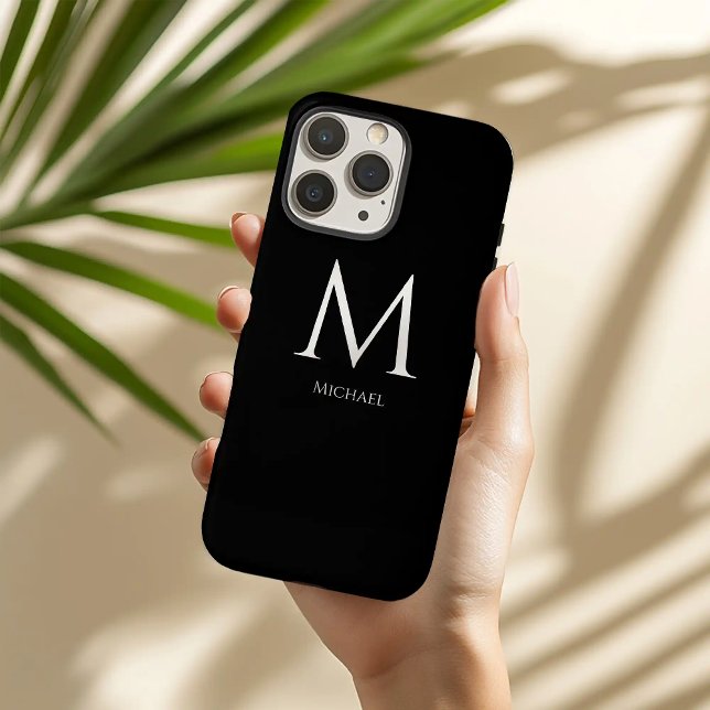 Modernes Minimalistisches Monogramm Case-Mate iPhone Hülle (Von Creator hochgeladen)