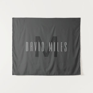 Modernes minimalistisches Monogramm-Design, editie Wandteppich