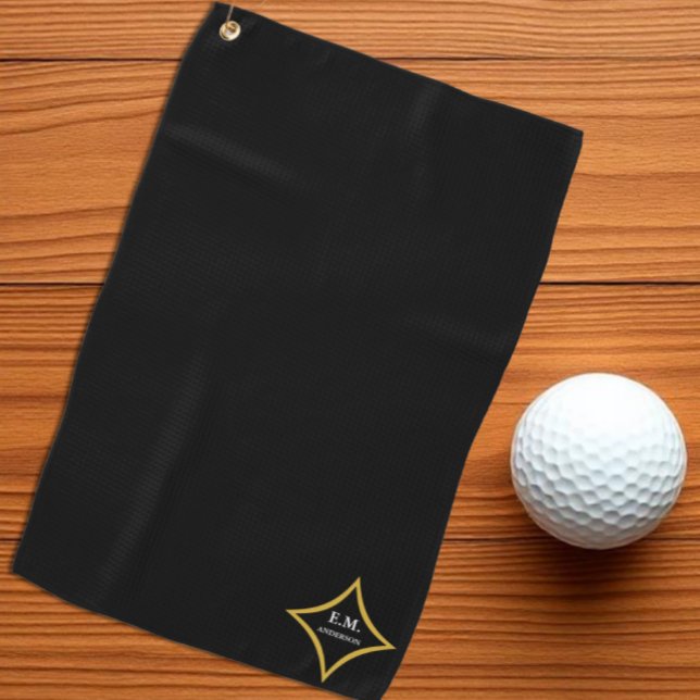 Modernes Minimalistisches Monogramm Golfhandtuch (Von Creator hochgeladen)