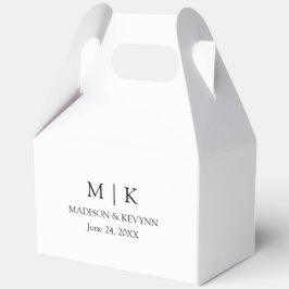 Modernes Minimalistisches Monogramm-Hochzeitsgerät Geschenkschachtel