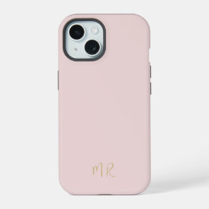 Modernes Minimalistisches Monogramm iPhone 15 Hülle