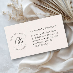Modernes, minimalistisches Monogramm, Logo, Kreis, Visitenkarte