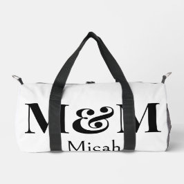 Modernes minimalistisches Monogramm Luxus Elegant  Duffle Bag