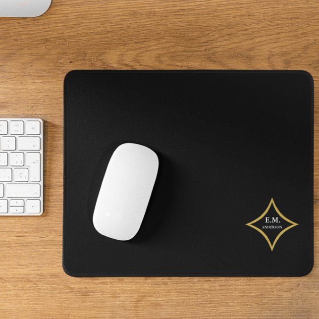Modernes Minimalistisches Monogramm Mousepad (Von Creator hochgeladen)