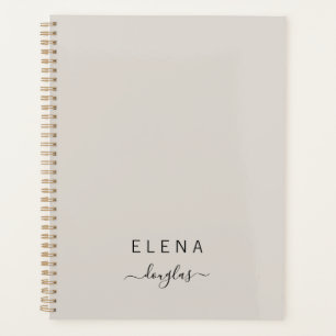 Modernes Minimalistisches Monogramm-Neutralskript Planer