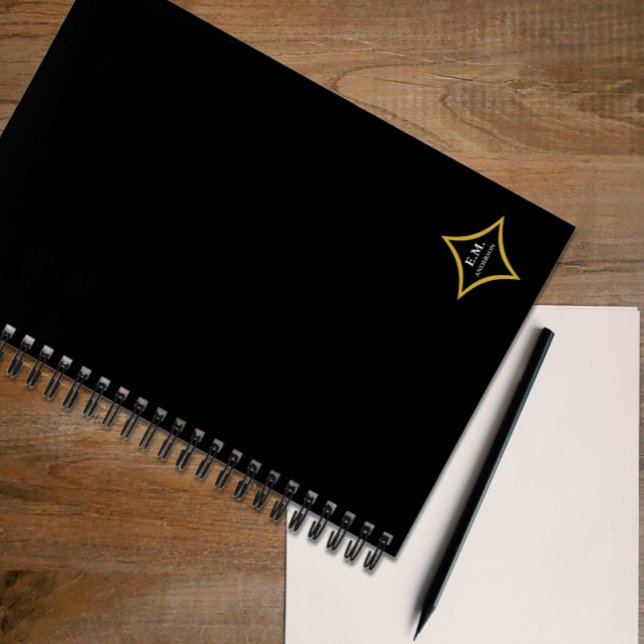 Modernes Minimalistisches Monogramm Notizbuch (Von Creator hochgeladen)