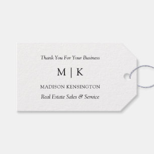 Modernes Minimalistisches Monogramm- oder Add-Logo Geschenkanhänger