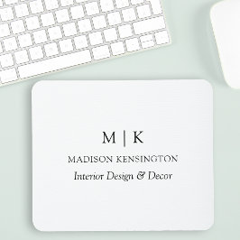 Modernes Minimalistisches Monogramm- oder Add-Logo Mousepad