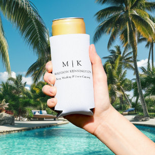 Modernes Minimalistisches Monogramm- oder Add-Logo Selters Dosenkühler