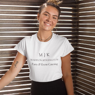 Modernes Minimalistisches Monogramm- oder Add-Logo T-Shirt