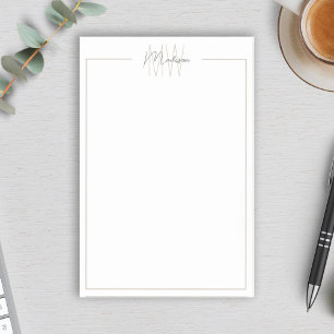 Modernes minimalistisches Monogramm Post-it Klebezettel