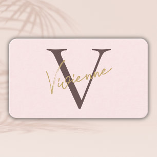 Modernes minimalistisches Monogramm Professionell  Visitenkarte