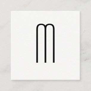 Modernes Minimalistisches Monogramm Quadratische Visitenkarte