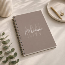 Modernes minimalistisches Monogramm Taupe