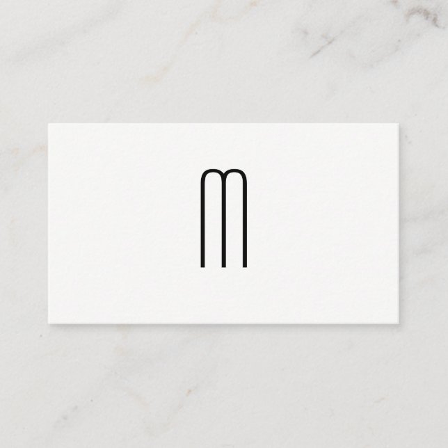 Modernes Minimalistisches Monogramm Visitenkarte (Vorderseite)